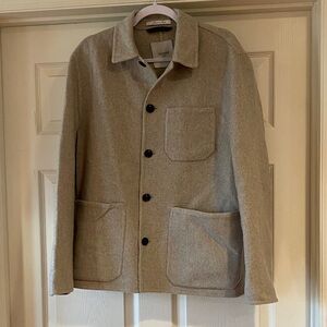 Todd Snyder 100% Cashmere Tan Button Jacket Sz M.